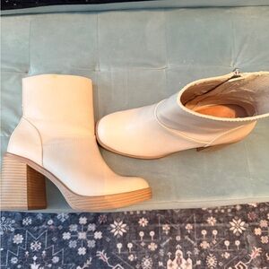 Target Cream Heeled Boots